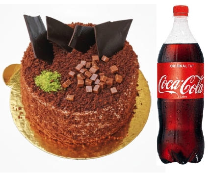 4-6 Kişilik Yaş Pasta Paketi - Çikolata ve Kola Uyumu