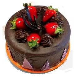 Ganaj Kaplı Çikolatalı 2-3 Kişilik Yuvarlak Pasta